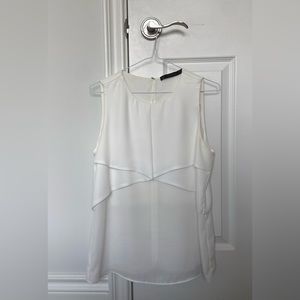 Zara White Flow Top